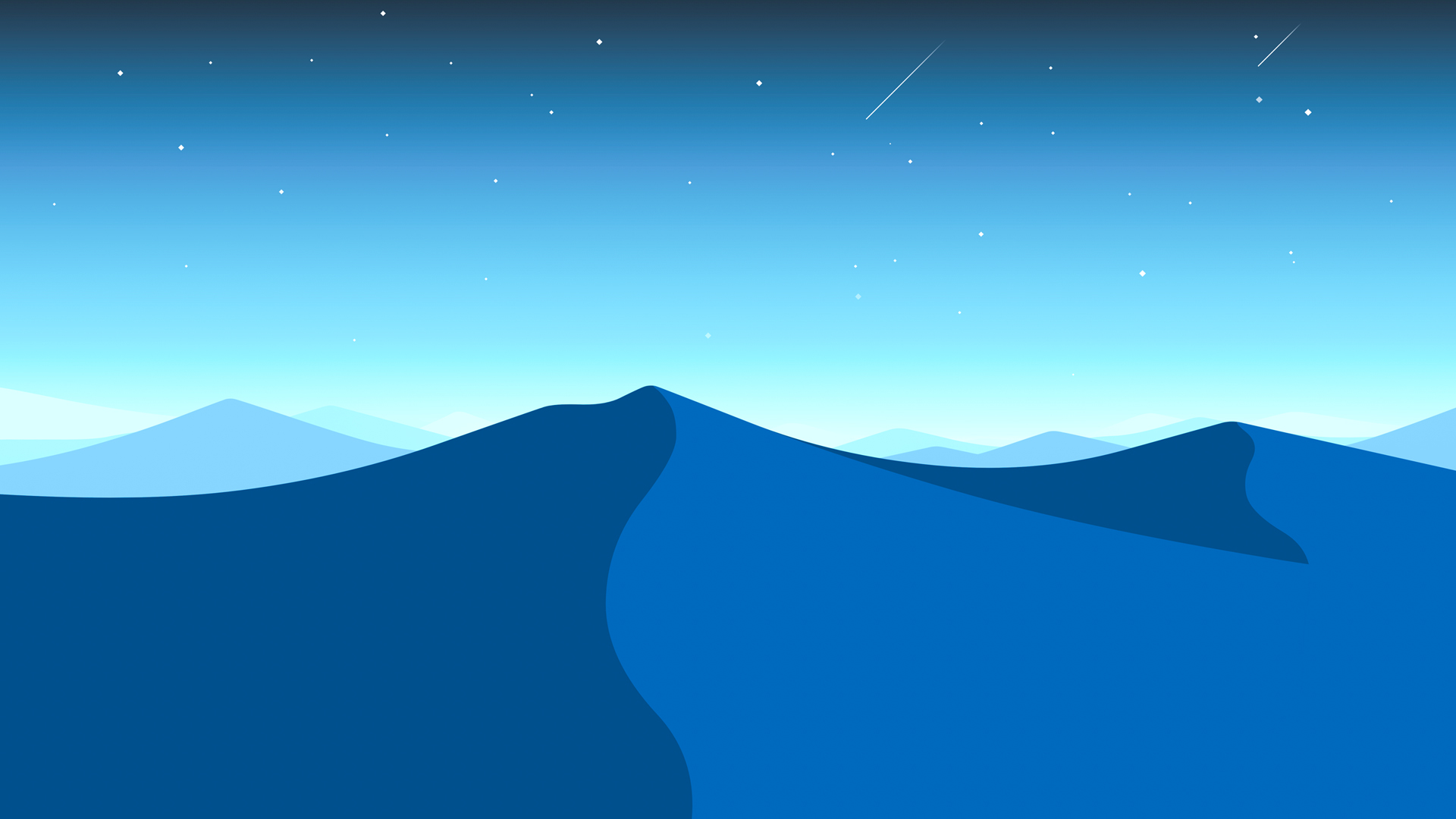 简约风景 山 星空 电脑桌面壁纸下载