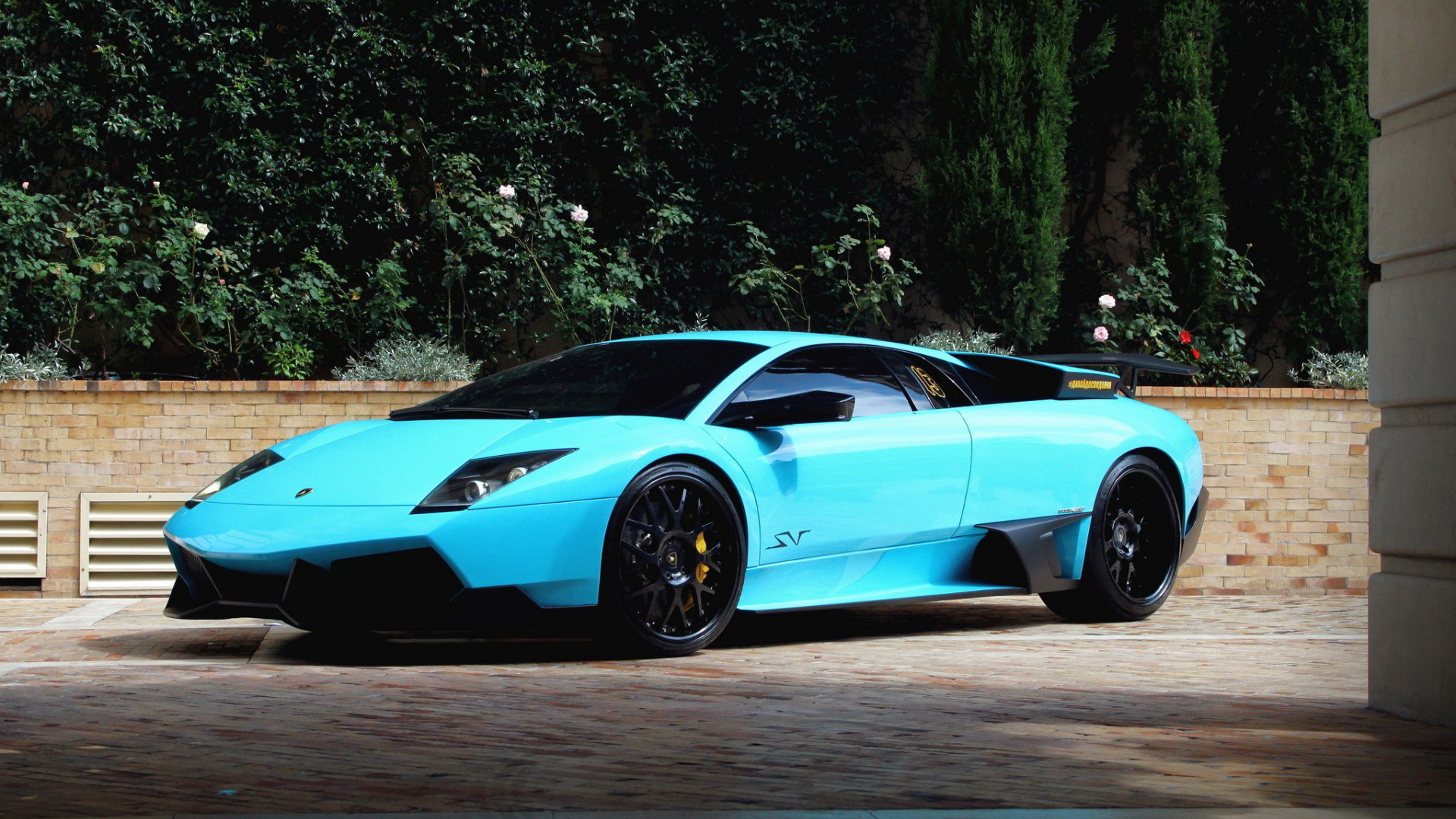 兰博基尼murcielago lp 670 4 蓝色 壁纸_高清汽车壁纸