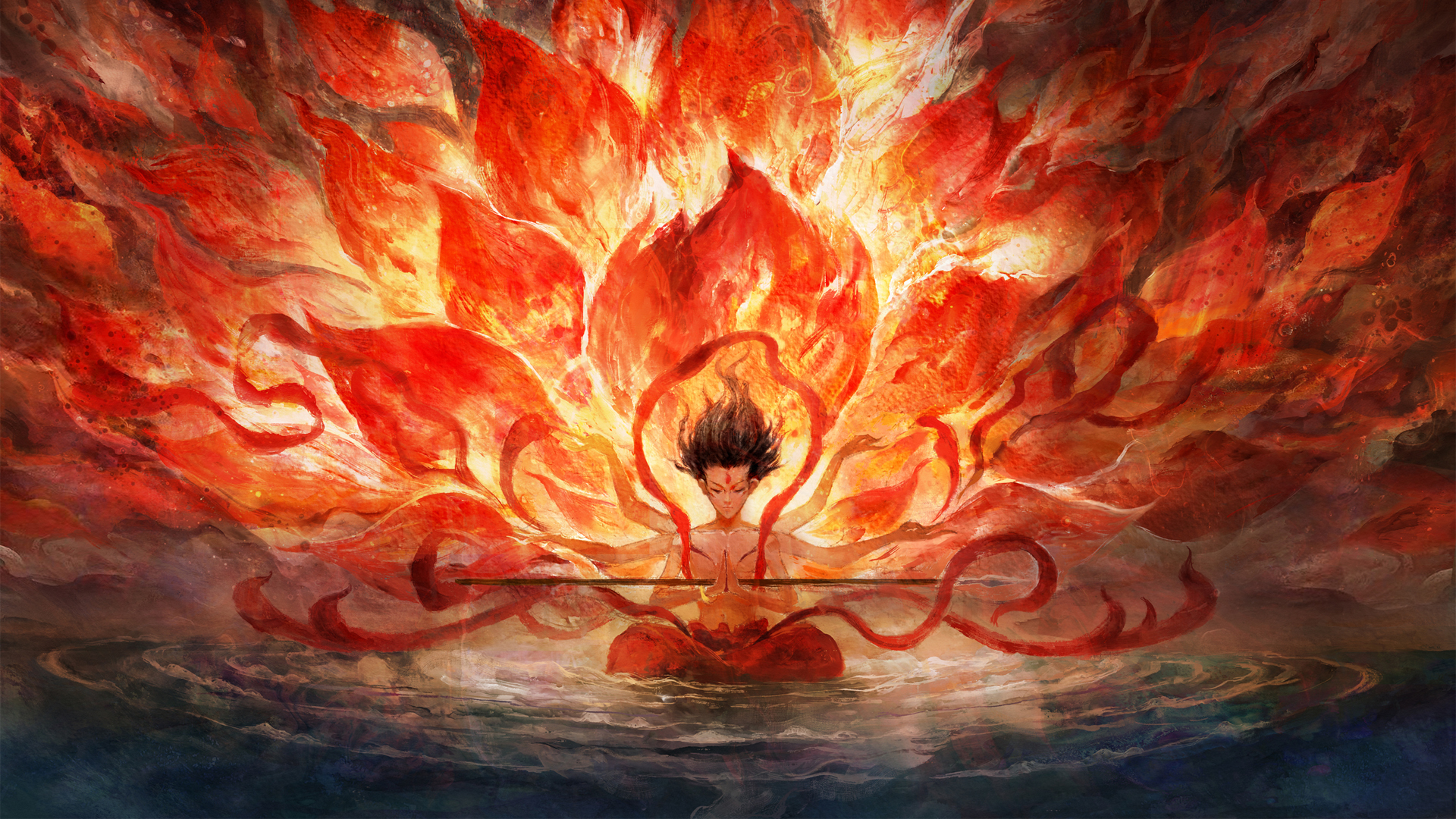 哪吒之魔童闹海火莲高清电脑桌面影视壁纸_高清影视壁纸