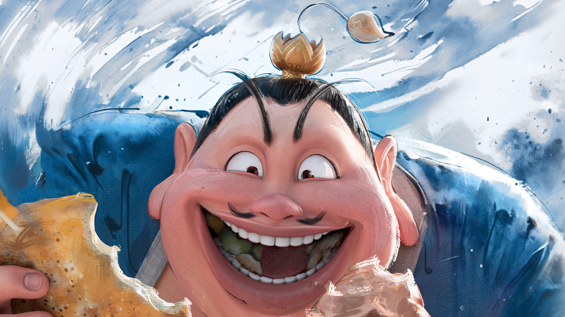 哪吒之魔童闹海太乙真人水墨电脑桌面影视壁纸_高清影视壁纸