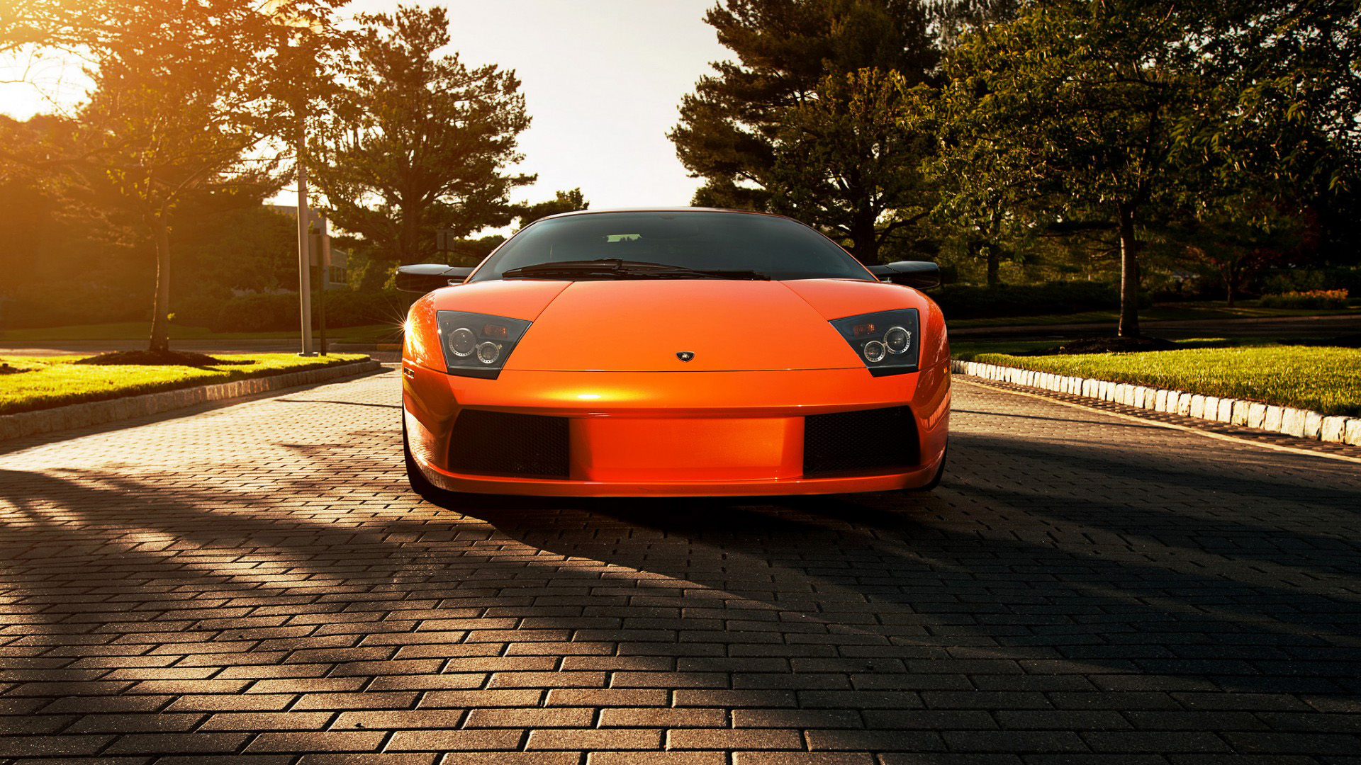 橙色兰博基尼Murcielago壁纸_高清汽车壁纸