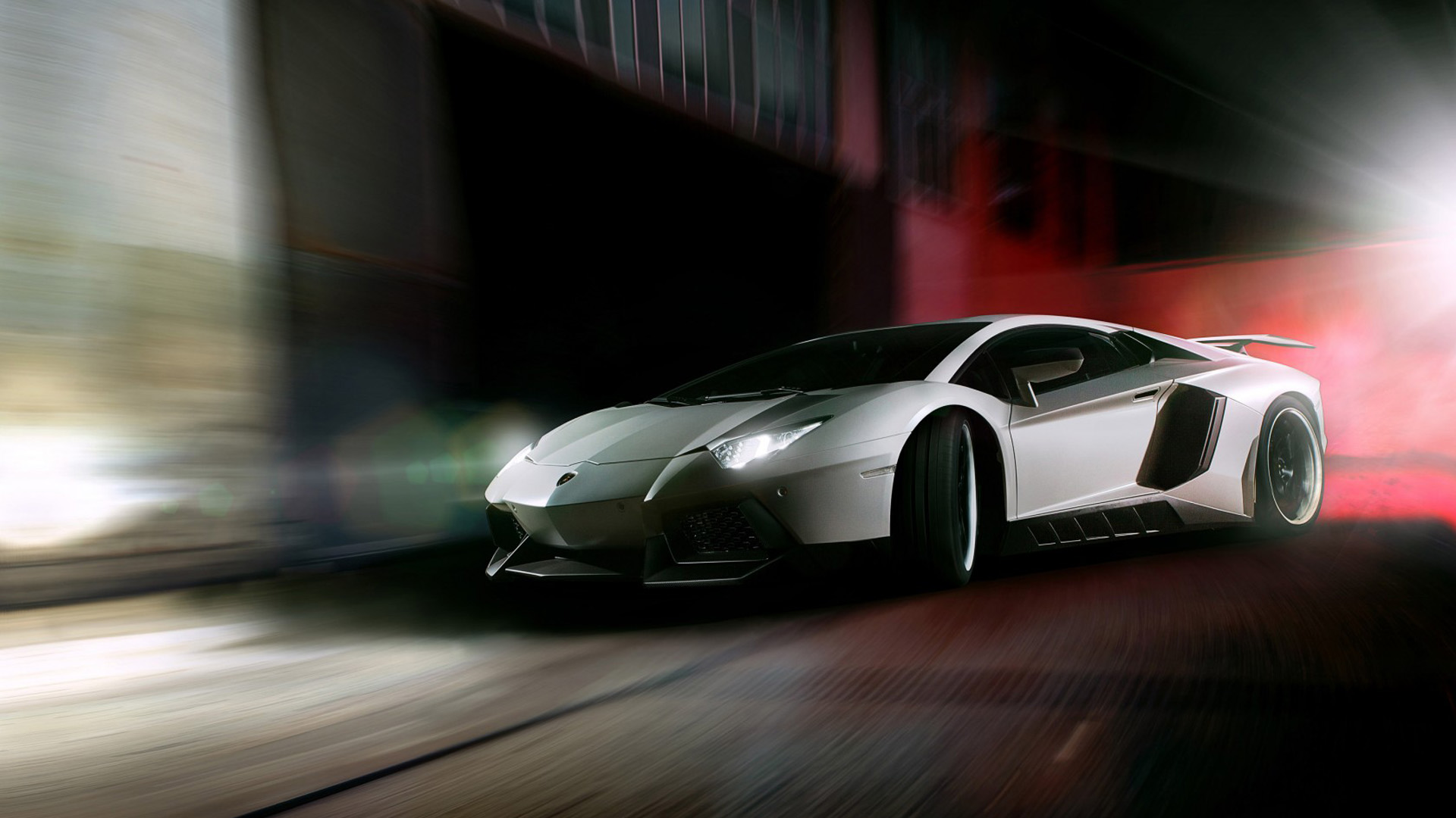 白色 兰博基尼的Aventador LP700-4超级跑车 壁纸_高清汽车壁纸