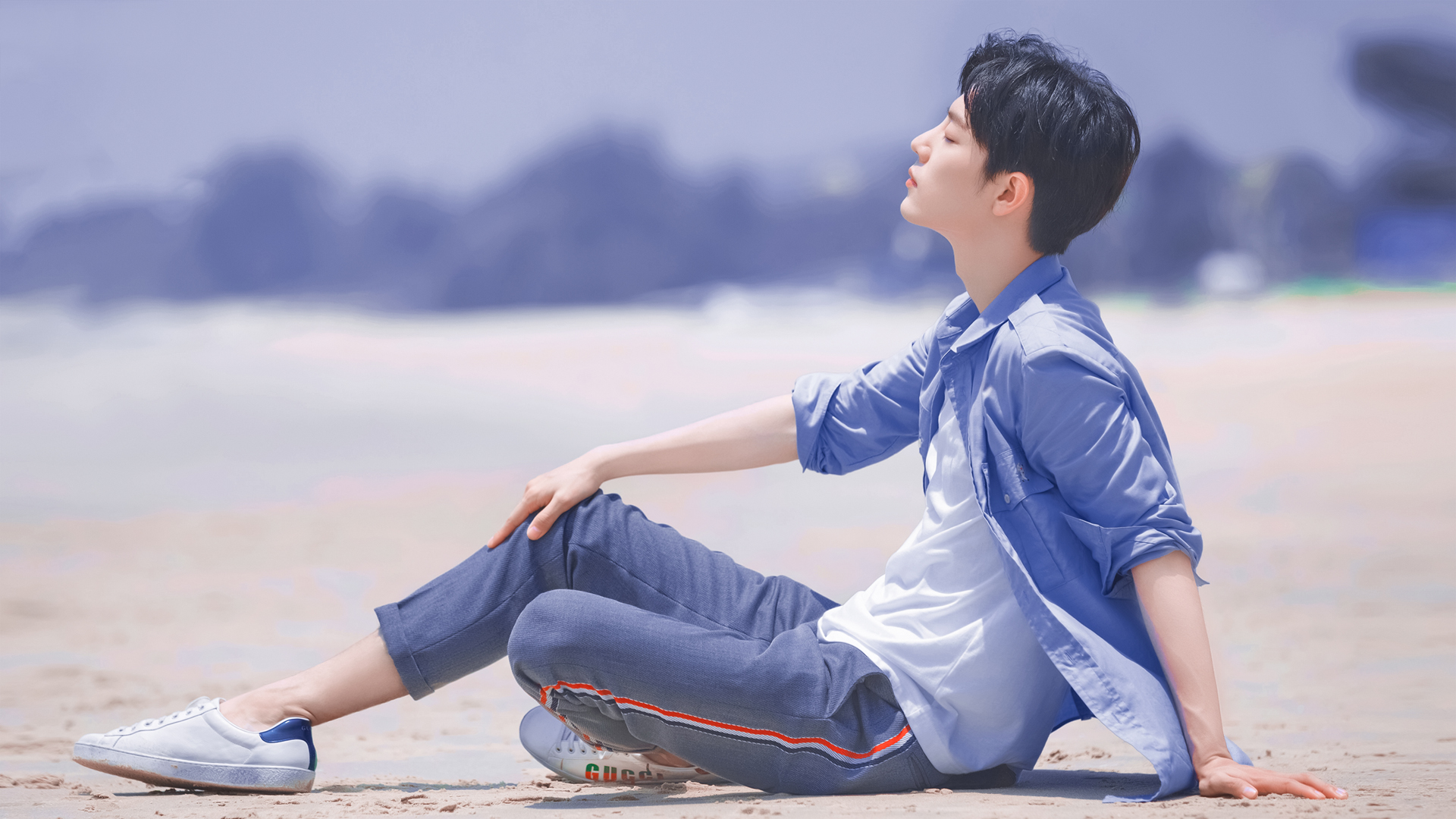 肖战海边壁纸_高清影视壁纸