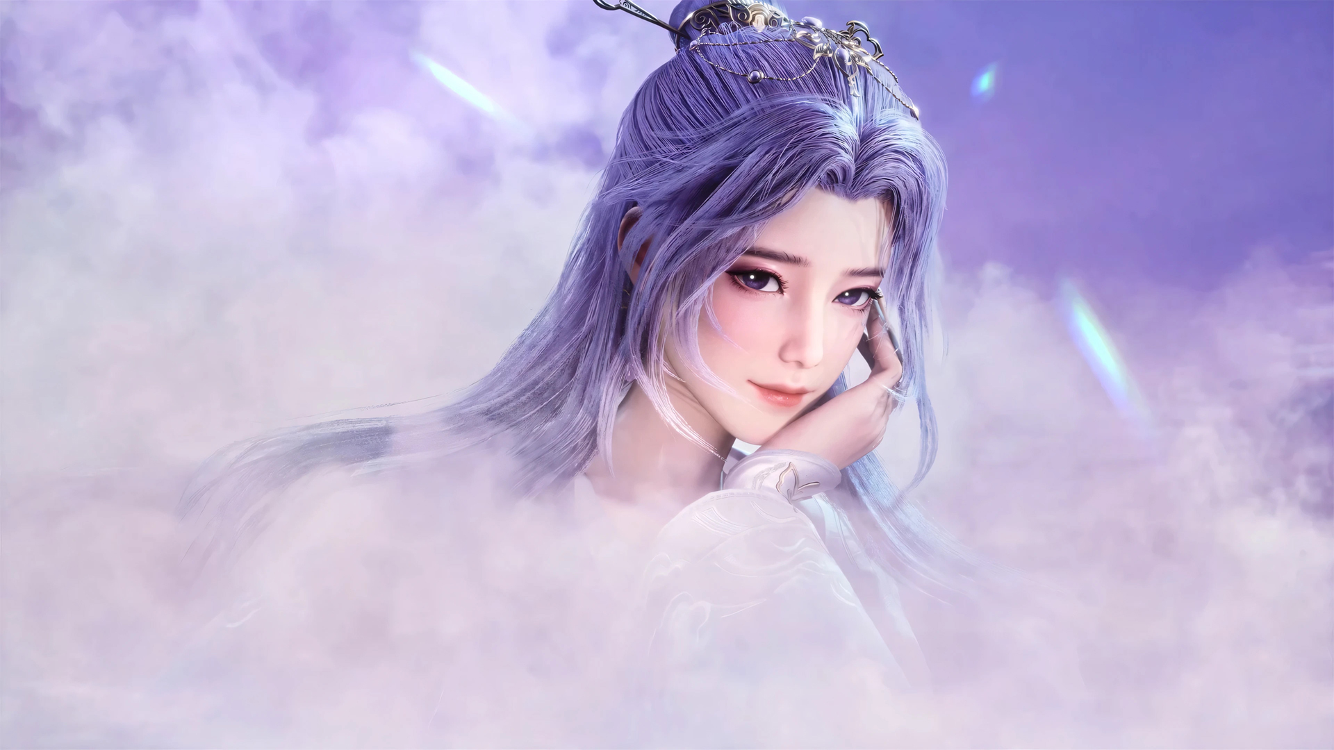 师兄啊师兄云霄仙子一手托腮高清壁纸_高清动漫壁纸