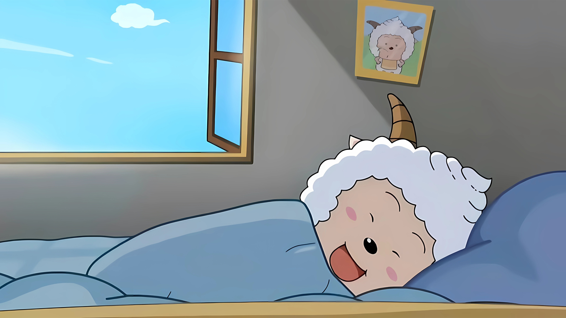 懒羊羊睡觉高清壁纸_高清动漫壁纸