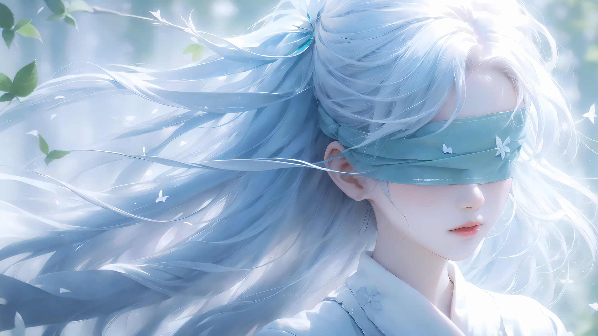 仙剑问情蒙眼少女 炼丹画师 高清壁纸_高清动漫壁纸