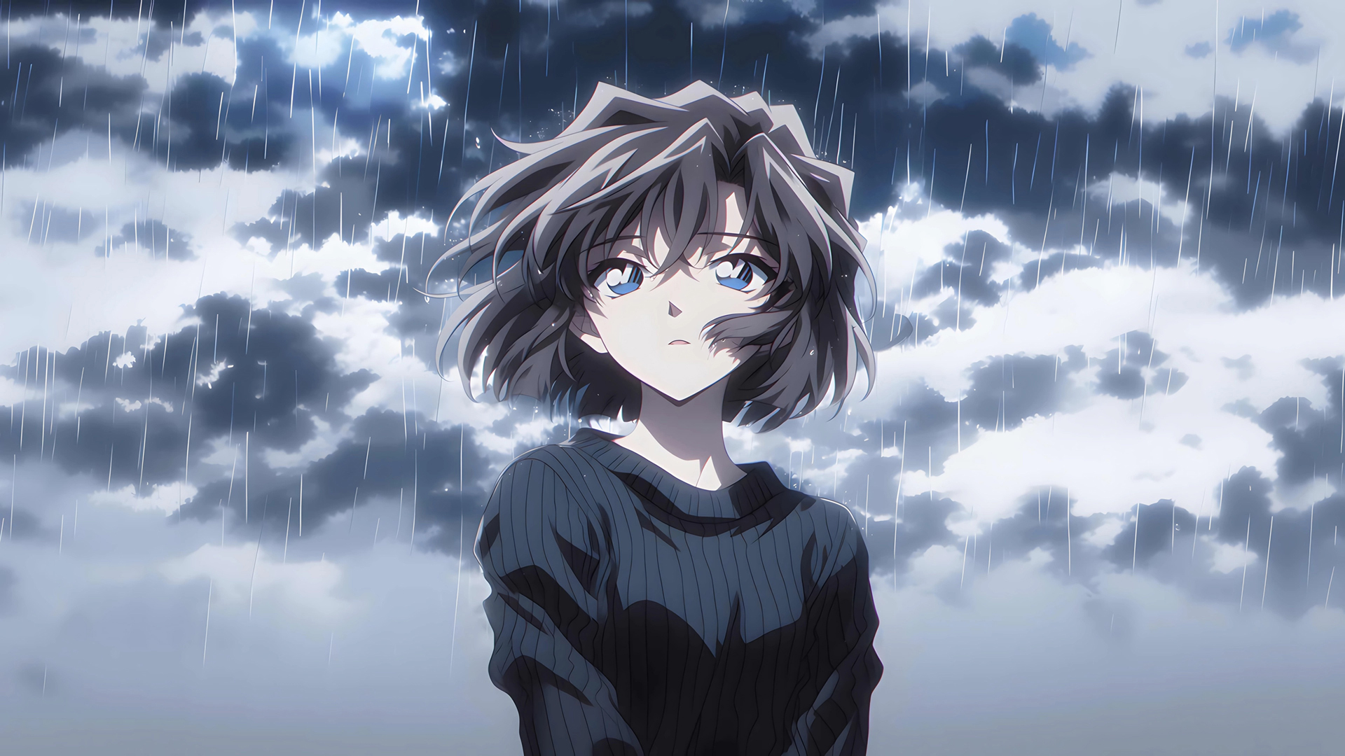 灰原哀 下雨天 动漫壁纸_高清动漫壁纸