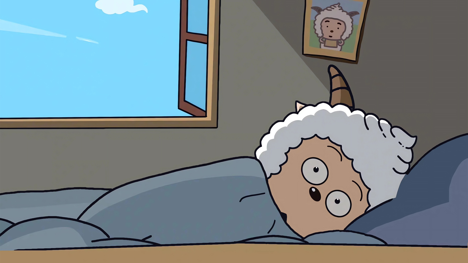 懒羊羊睡觉电脑壁纸_高清动漫壁纸