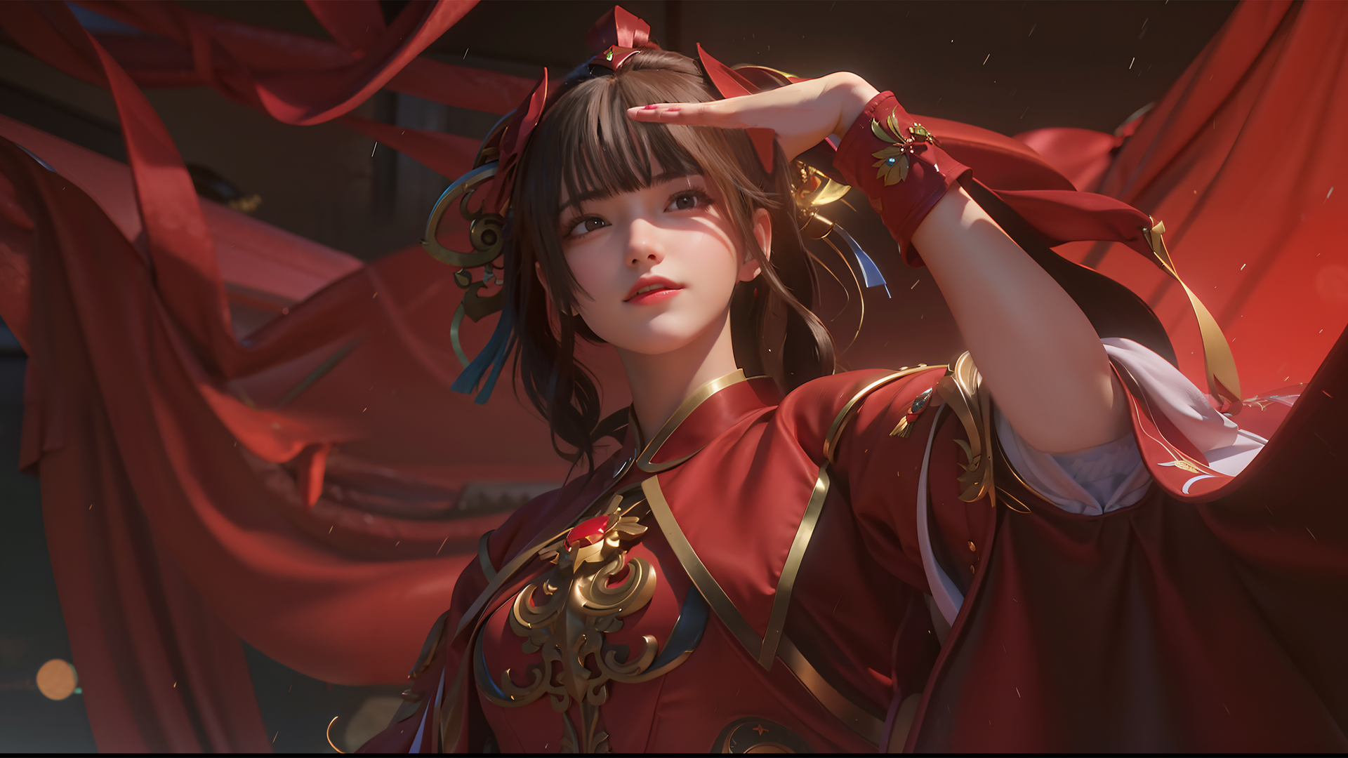 新娘 红色嫁衣 古风美女高清壁纸_高清动漫壁纸