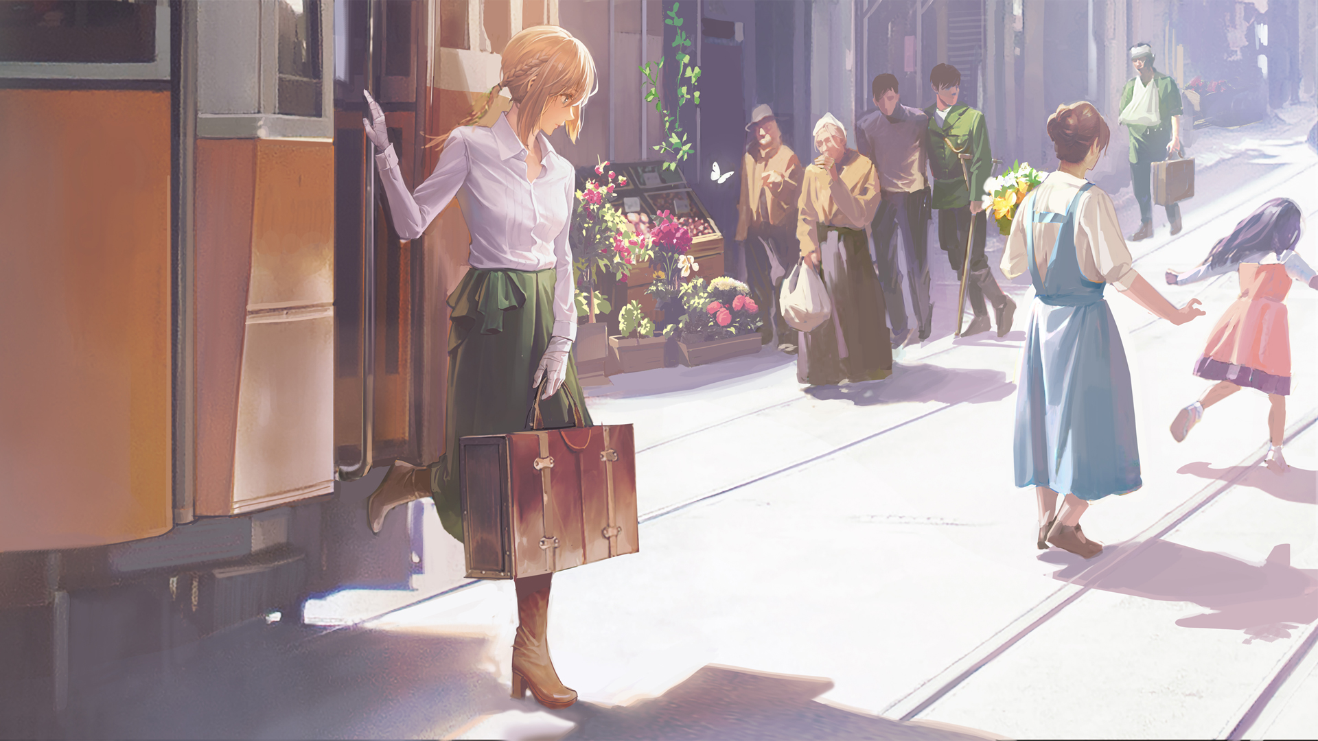 街道 可爱 女孩 薇尔莉特 动漫壁纸_高清动漫壁纸