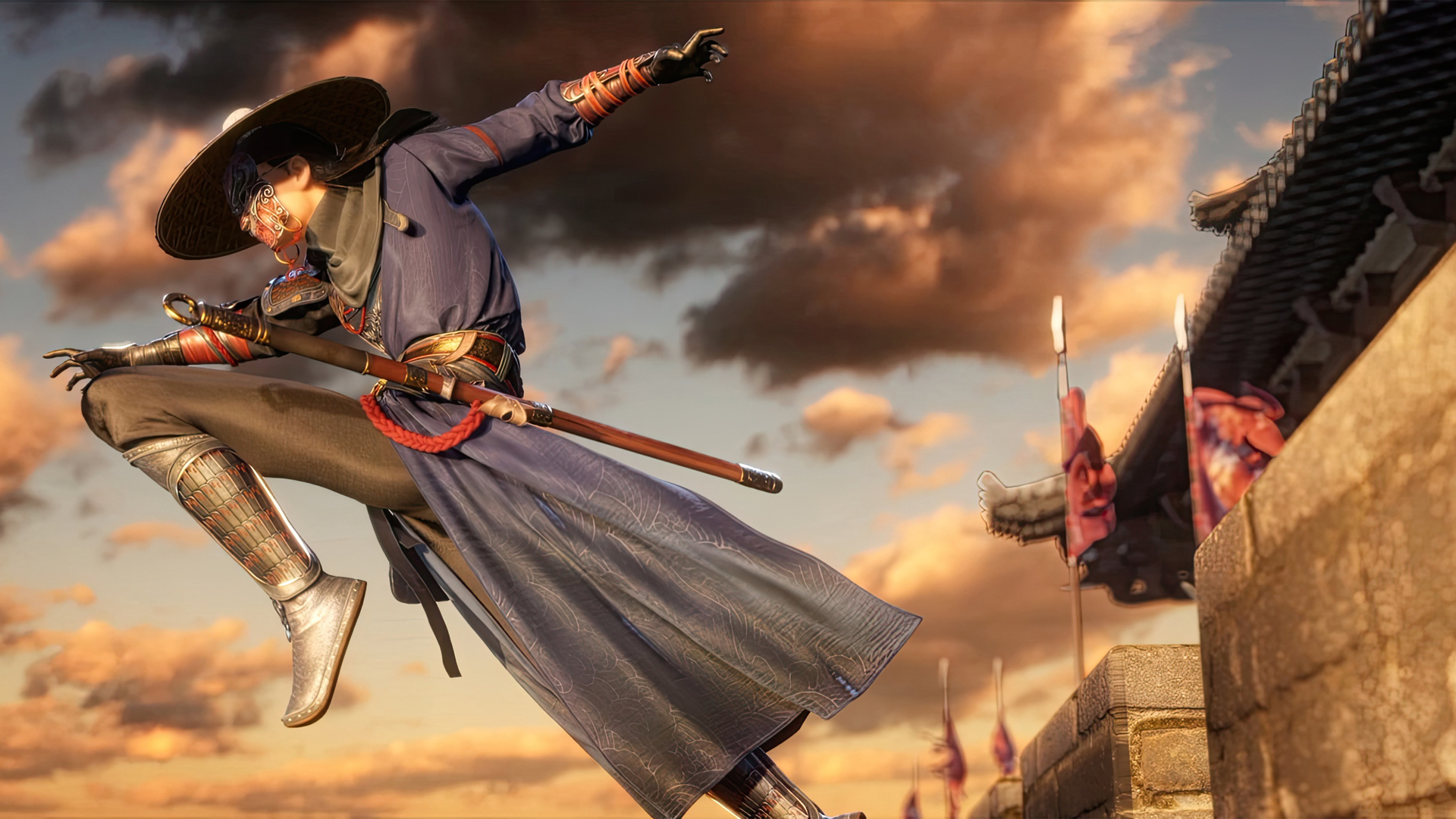 不良人 李星云跳城楼壁纸_高清动漫壁纸