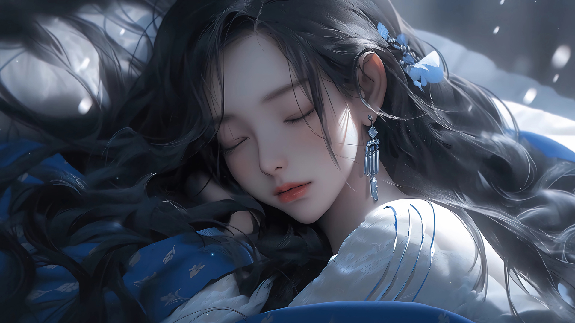 唯美古风睡美人 动漫美女 电脑桌面动漫壁纸_高清动漫壁纸