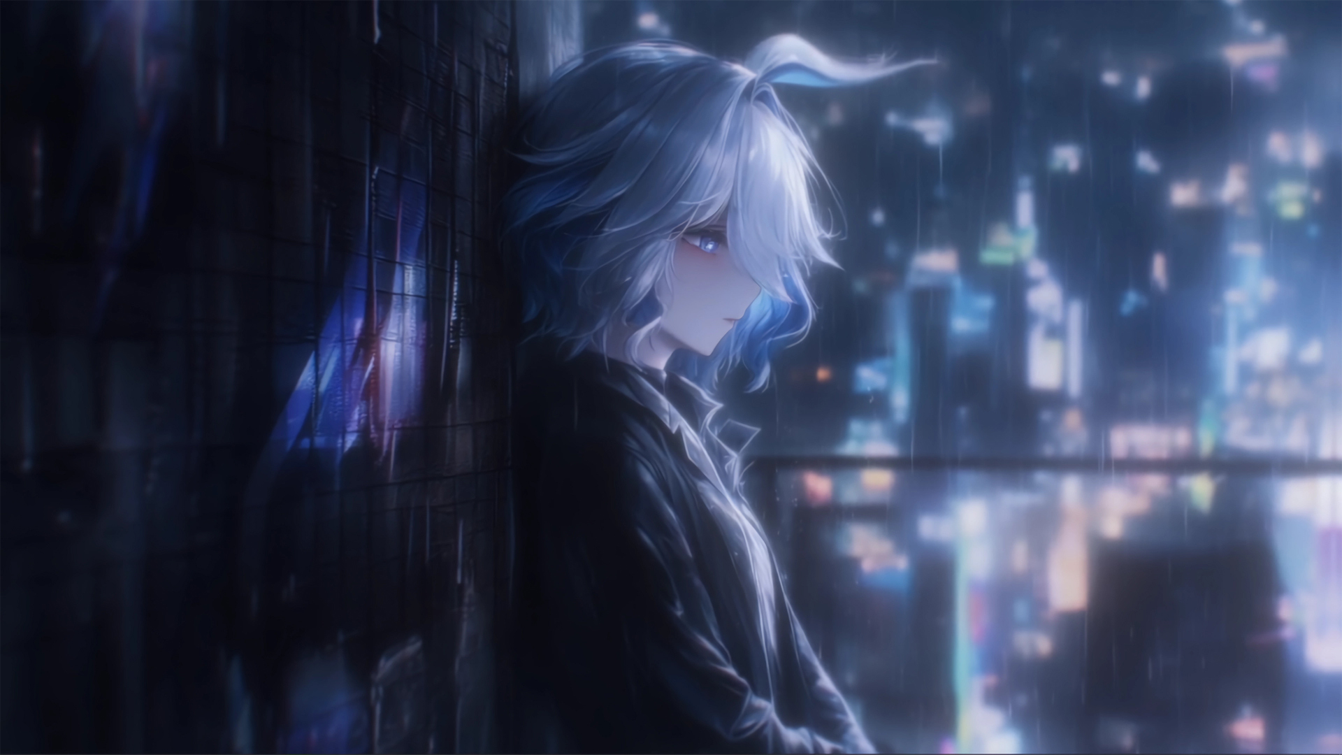 雨中芙芙 芙宁娜电脑壁纸_高清动漫壁纸