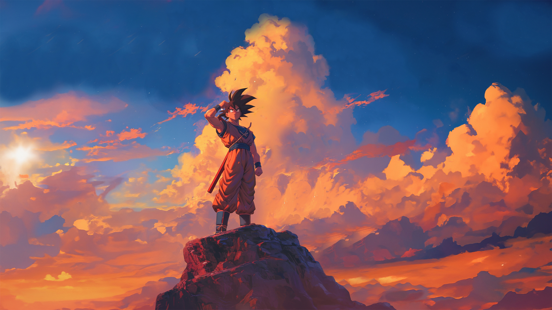 悟空 天空 云 动漫壁纸_高清动漫壁纸