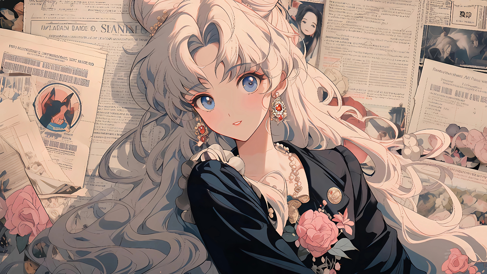 美少女战士 报纸墙 动漫 电脑 壁纸_高清动漫壁纸