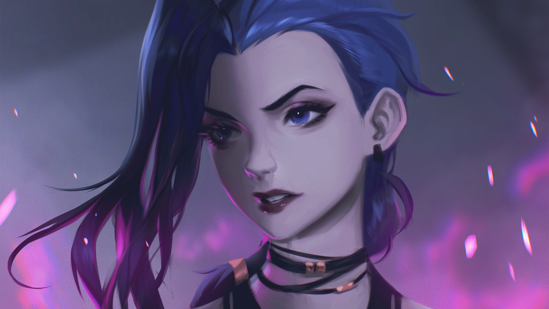 长发金克丝电脑壁纸_高清动漫壁纸