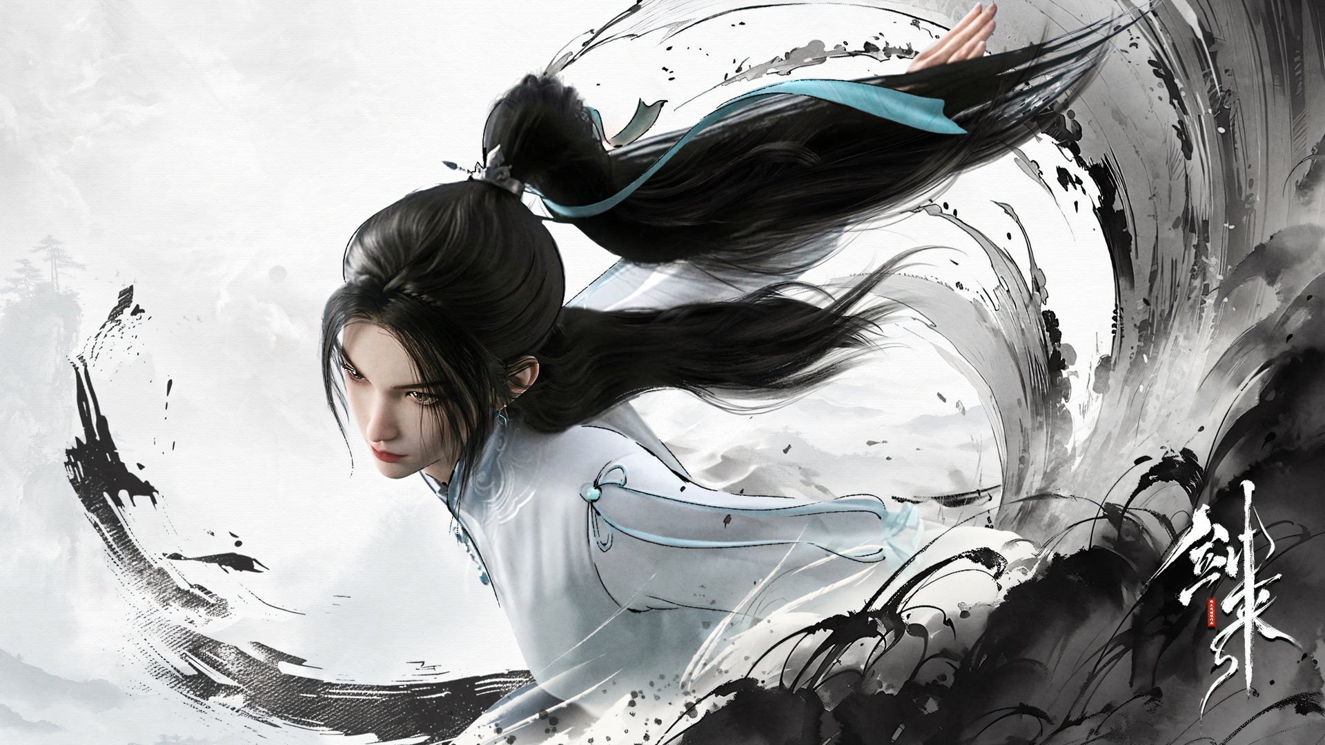 水墨 国风 剑来动画电脑桌面动漫壁纸_高清动漫壁纸