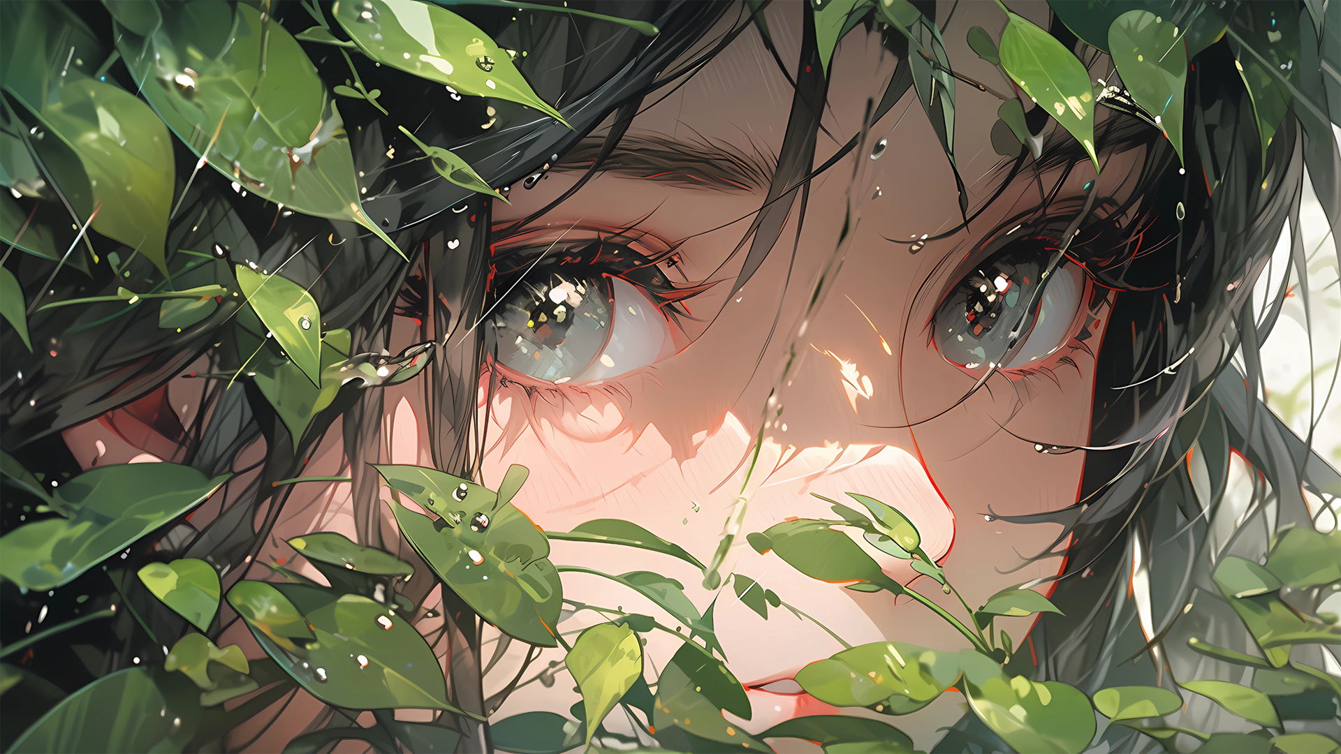 草丛精灵动漫女孩壁纸_高清动漫壁纸