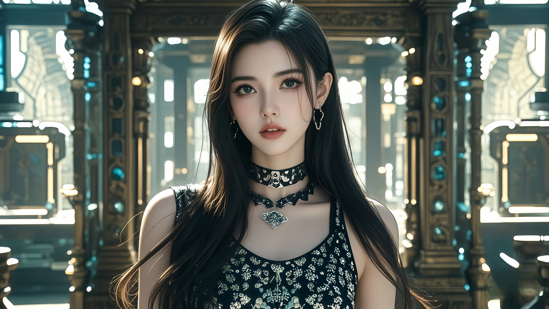 肌肤胜雪长发美女 皮蛋瘦肉邹 电脑壁纸_高清动漫壁纸