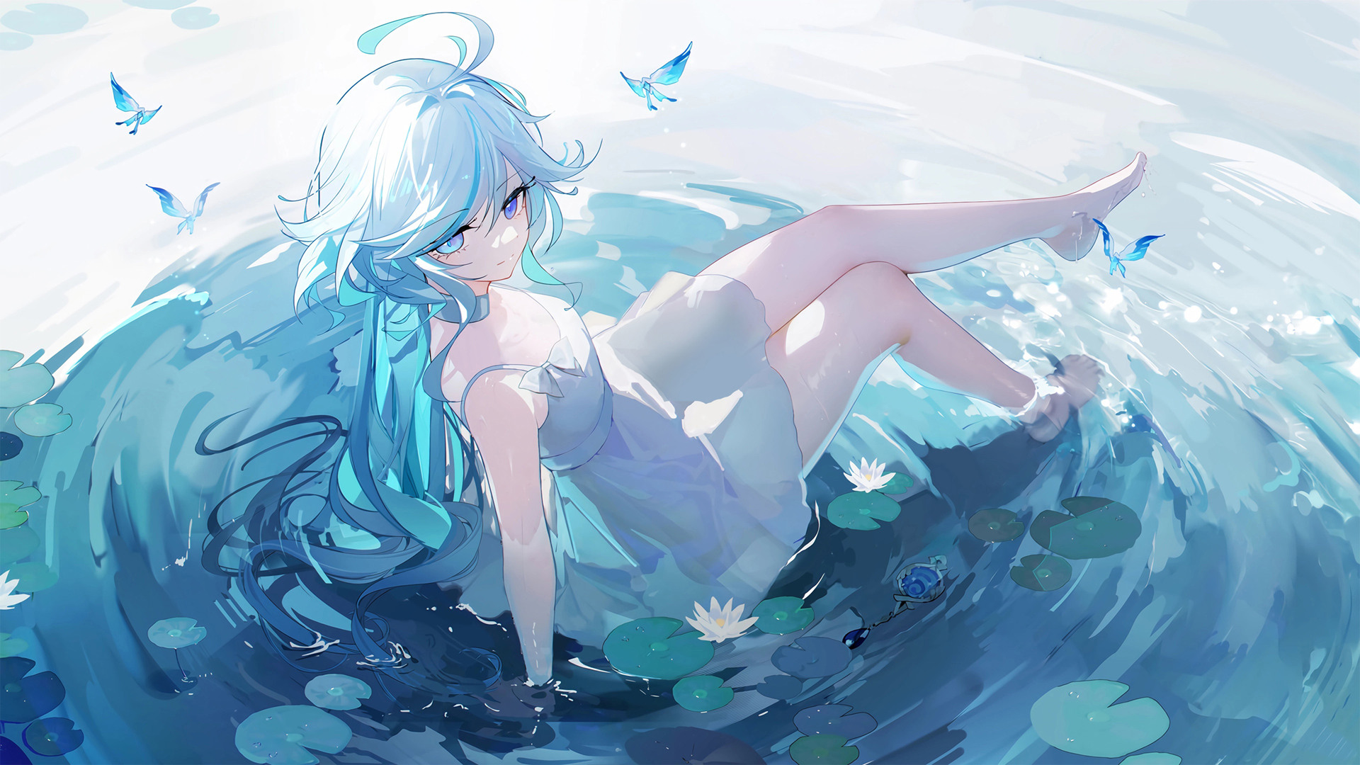 水中唯美 芙宁娜 壁纸高清全屏_高清动漫壁纸