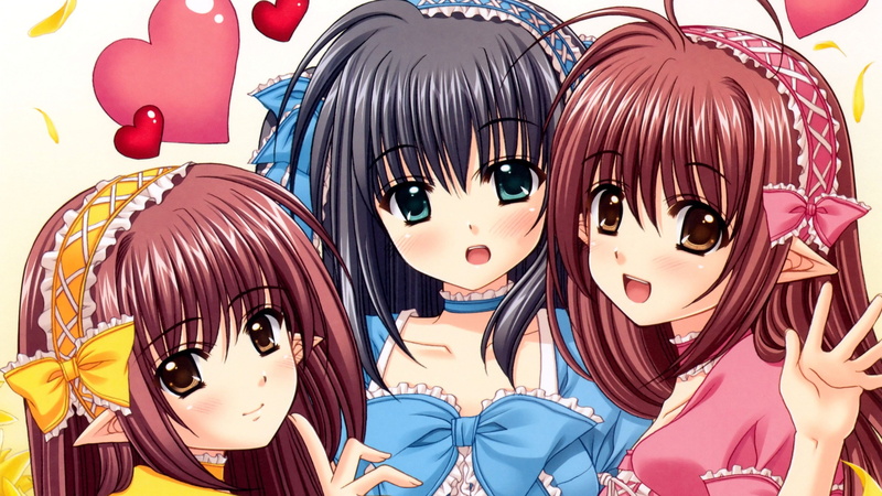 4K-随机播放！-《丽莲花》（Shuffle！）-《菊芋》（Shuffle！）-动漫-樱雅惠（Shuffles！）高清壁纸