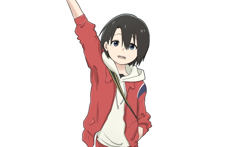 Yuzuru Nishimiya-休闲服装-站立-Koe No Katachi-复印空间-1080P-前视图-年轻人-工作室拍摄-白色背景-动漫-看相机高清壁纸