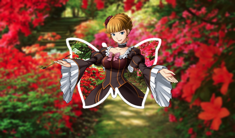 碧翠丝（Umineko no Naku Koro ni）-花园-画中画-动漫-动漫女孩-画中画-1080P-Umineko no-Naku Koro ni高清壁纸