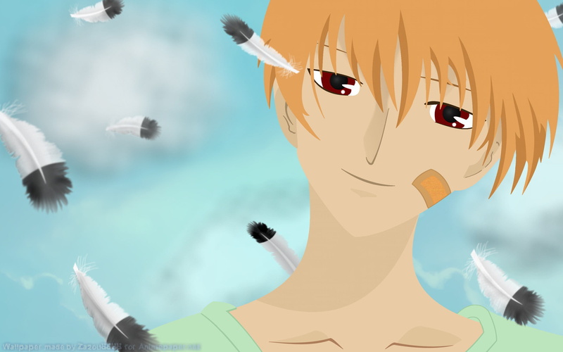 动漫-水果篮-Kyo Sohma-羽毛-1080P高清壁纸