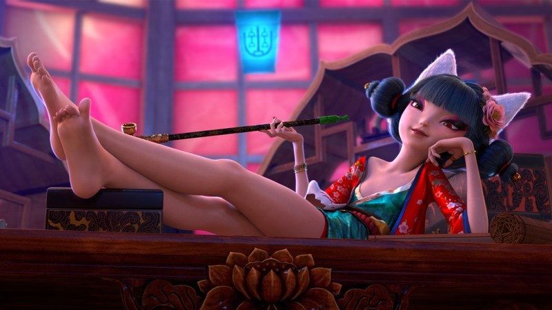 赤脚-动漫-腿-动漫女孩高清壁纸