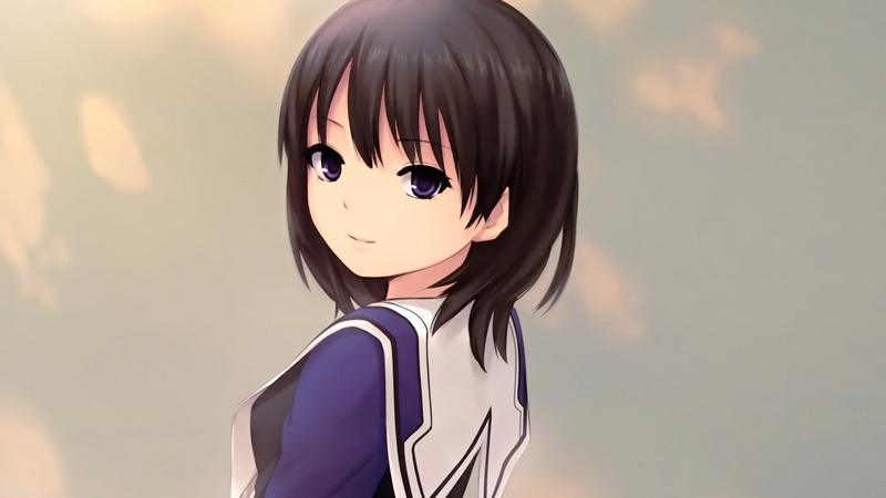 人物-艺术-制服-学校-头发-咖啡kizoku-长-1080P-女孩-动漫-脸-高清-女学生-紫色-校服-眼睛-短高清壁纸