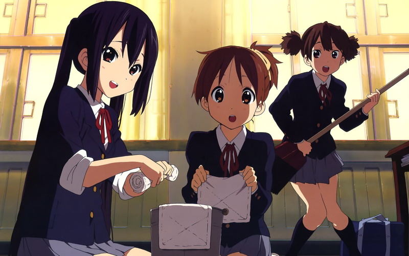 学校-azusa-hirasawa-hd-K-ON！-x-艺术-君-康-校服-铃木-ui-2K-制服-动漫-中野-摩托车高清壁纸