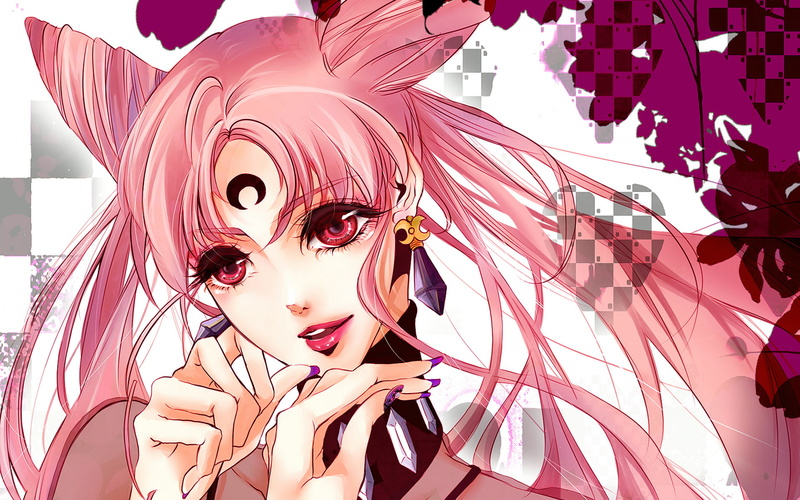 粉红色-年轻女性-红色-头像-尾巴-动漫-白天-红眼睛-创意-粉红色-女性-头发-角色-表现-Bishoujo Senshi Sailor Moon高清壁纸