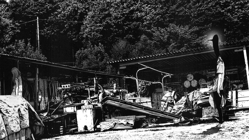 单色-动漫-日本-城市-漫画-2K高清壁纸