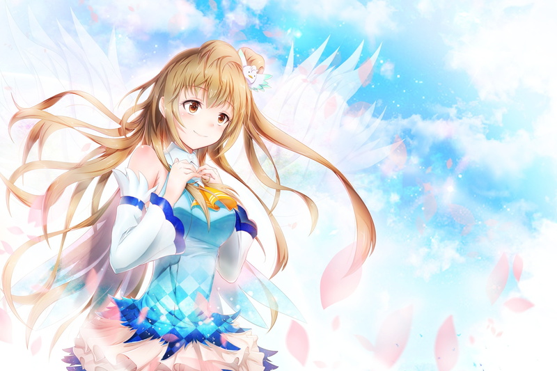 2K-动漫女孩-动漫-黑发-Love Live！-南Kotori-长发-翅膀高清壁纸