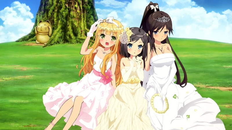 Tsukushi Tsutsukakushi-1080P-Tsukiko Tsutsukakashi-Azusa Azuki-动漫-无尽大司到Warawanai Neko。高清壁纸