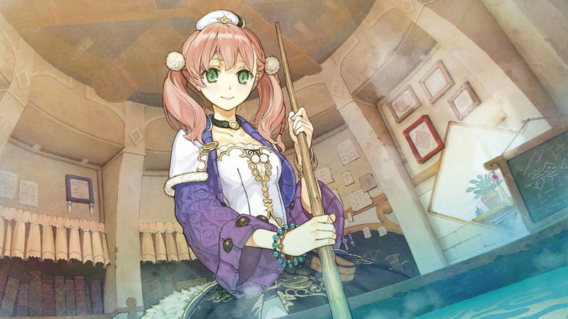 食物-2K-动漫-工作室Escha和Logy：黄昏天空的炼金术士-辫子-动漫女孩-工作室高清壁纸