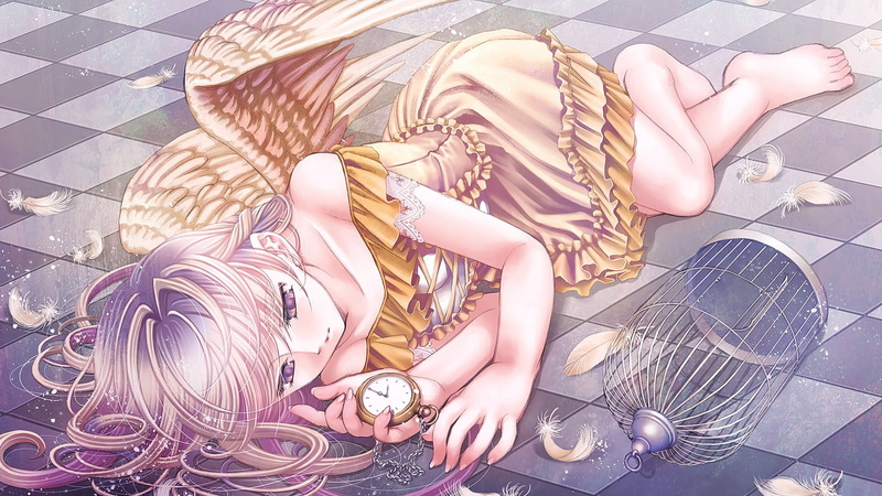翅膀-悲伤-天使-长发-1080P-动漫-动漫女孩-原创人物高清壁纸