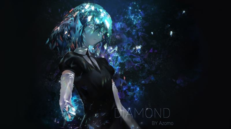 动漫女孩-动漫-漫画艺术-钻石（Houseki no Kuni）-Houseki no Kuni-青色-蓝色高清壁纸