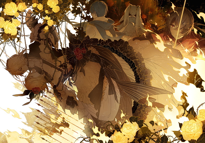 Vocaloid-动漫-1080P-Len Kagamine-Kaito（Vocaloid）-Rin Kagamine-Gakupo Kamui-Hatsune Miku高清壁纸