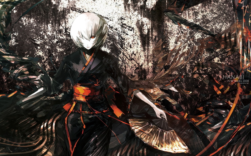 短片-艺术-服装-眼睛-人物-花脸-动漫-衣服-高清-白色-女孩-和服-日本人-头发-时尚-红色-1080P-艺术品高清壁纸