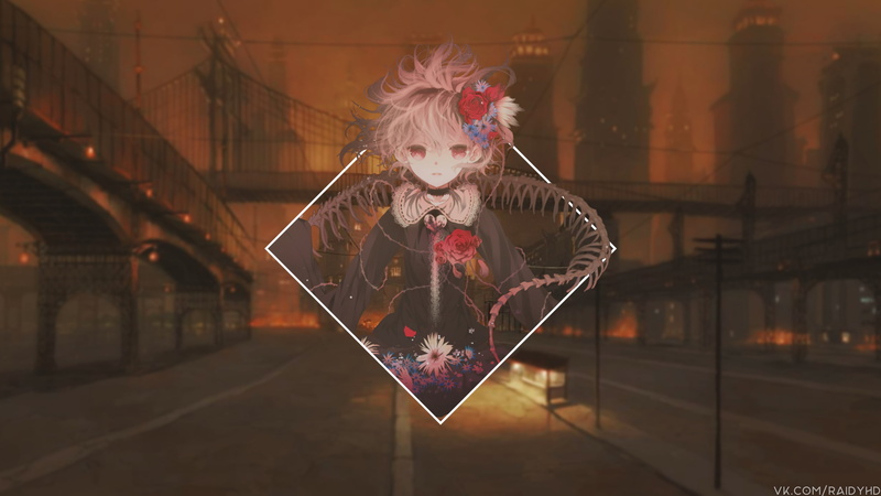 动漫-正面-休闲活动-心形-创意-玻璃-材质-红眼-头发上的花-画中画-透明-聚焦前景高清壁纸