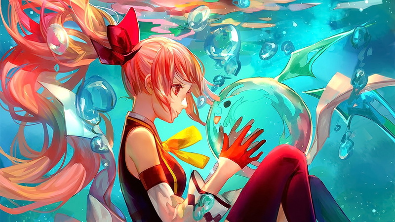 年轻女性-原创角色-一个人-成人-动漫-水下-1080P-年轻成人-室内-看向别处-动漫女孩-动物野生动物-女性高清壁纸