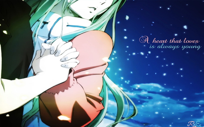 动漫-爱情-尤里卡-女孩-角色-720P-蓝色-情侣高清壁纸