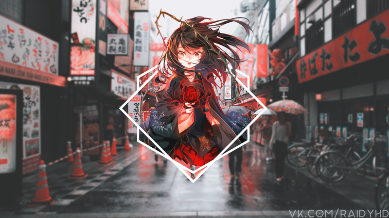 动漫-动漫女孩-画中画高清壁纸