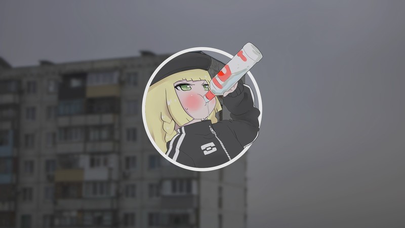 gopnik-动漫-动漫女孩-俄罗斯-伏特加-阿迪达斯-斯拉夫高清壁纸