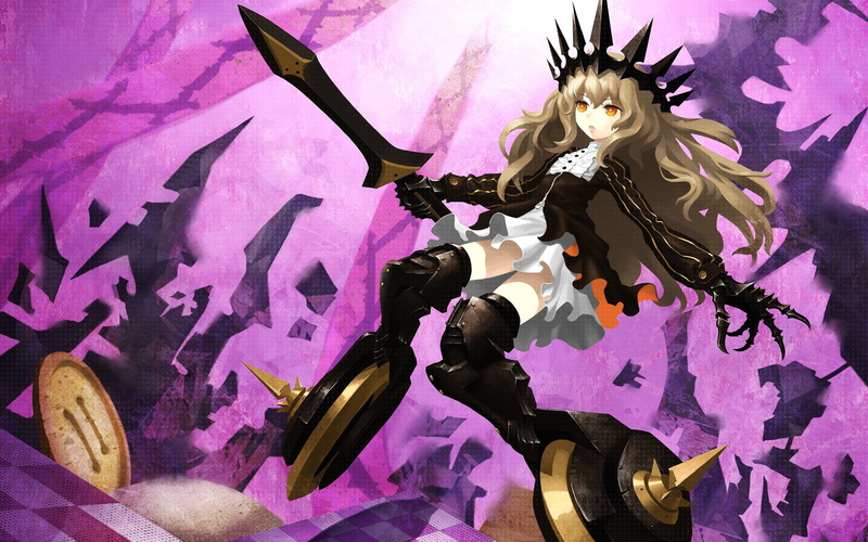 x-动漫-kuroi-mato-头发-2K-链-高清-女孩-艺术-热蓝色-靴子-双尾-短裤-黑色摇滚射手-射手-摇滚-眼睛-长款-黑色高清壁纸