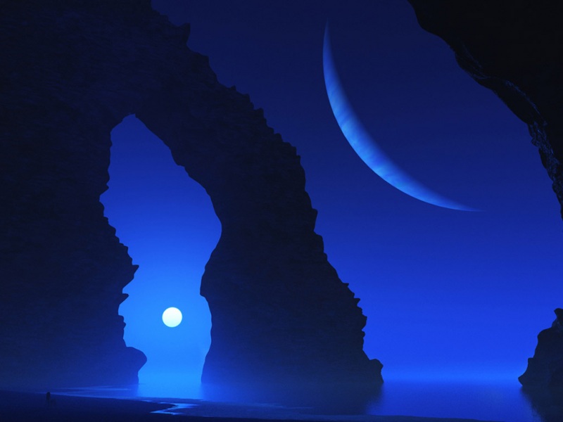 蓝月亮风景电脑桌面壁纸分享 多款高清尺寸可选