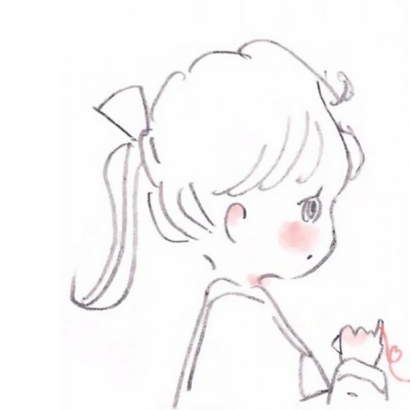 一对左右配对的手绘简笔画情侣头像 26张高清素材合集