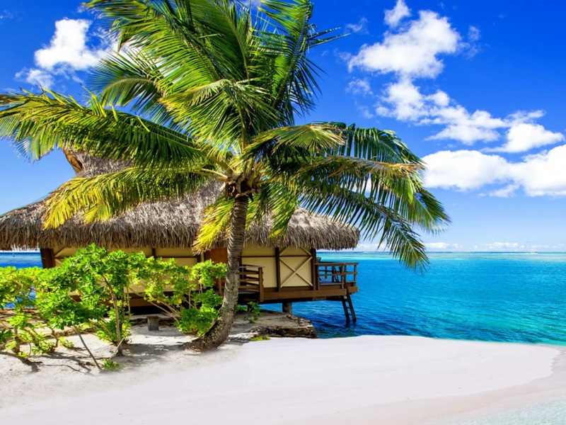 夏日热带沙滩风光电脑壁纸