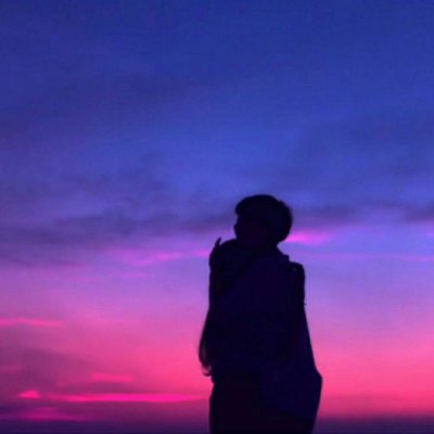 落日黄昏背影情侣头像！20张高清一对两张头像合集